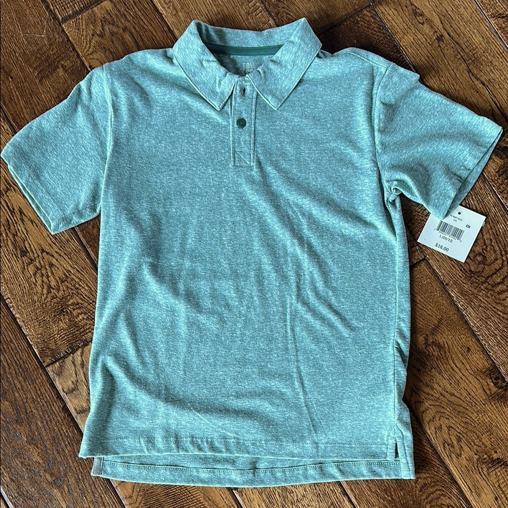 Falls Creek Heathered light Green Polo Shirt